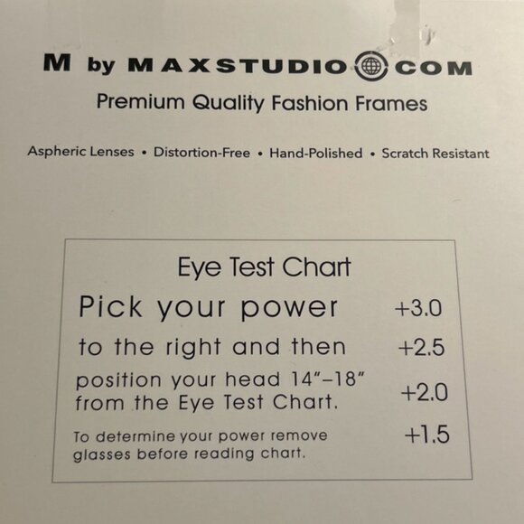 M By Max Studio Reading Glasses Readers +3.00 Box Of 3 Scratch Resistant NIB - Picture 7 of 8